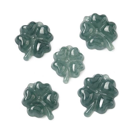 Подвески из натурального жадеита, клевер очарование