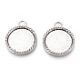 Сеттинги для кабошонов или кулона, сплав, тибетский стиль , без кадмия и без свинца, плоско-круглые