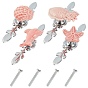 Gorgecraft Porcelain Drawer Knobs, with Zinc Alloy Finding and Iron Screw, for Home, Cabinet, Cupboard and Dresser, Mixed Shapes