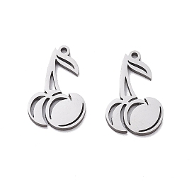 201 подвески из нержавеющей стали, лазерная резка, вишневое очарование, анти-тускнение