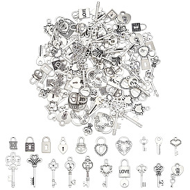 120 шт. 20 стили подвески-ключи из сплава в тибетском стиле