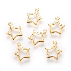 304 Stainless Steel Charms, Star