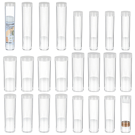 24 шт. 6 стили прозрачная пластиковая трубка для хранения монет, для предметов коллекционирования памятных монет