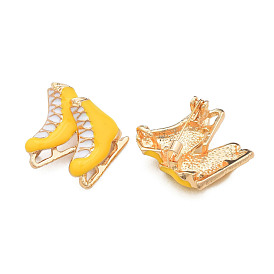 Skating Shoes Enamel Pin, Light Gold Plated Alloy Badge for Backpack Clothes, Nickel Free & Lead Free