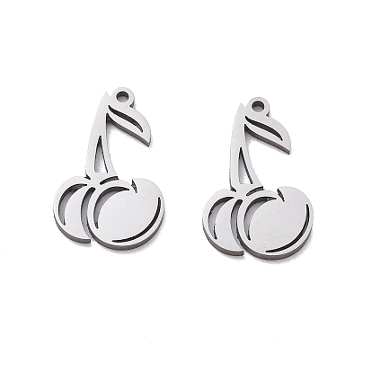 201 подвески из нержавеющей стали, лазерная резка, вишневое очарование, анти-тускнение