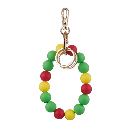 Силиконовый браслет из бисера, брелок ручной работы, кулон своими руками