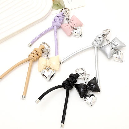 Брелок из искусственной кожи, аксессуары для подвешивания сумок с бантом