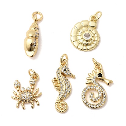 Латунные микро проложить кубического циркония подвески, без кадмия и без свинца, стойки покрытие, долговечный, реальный 18 k позолоченный, с целью перехода в кольце