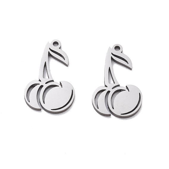 201 подвески из нержавеющей стали, лазерная резка, вишневое очарование, анти-тускнение