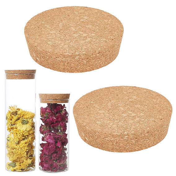 Bouchons de bouteilles en liège, accessoires de vin, plat rond