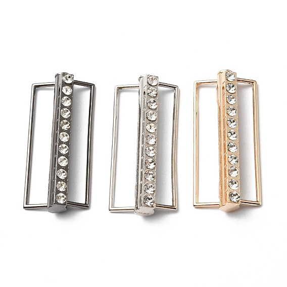 Пряжки для ремня со стразами из сплава, для пуховика ветровка аксессуары для одежды, прямоугольные