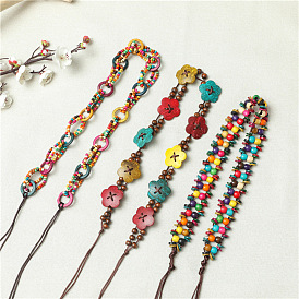 Цепочки для талии и живота в стиле бохо из искусственной кожи с цветным узором из кокоса для женщин