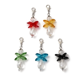 Стеклянные подвески в виде ангела, с цинковым сплавом застежками омаров коготь