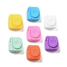 Camera Food Grade Eco-Friendly Silicone Focal Beads, Chewing Beads For Teethers, DIY Nursing Necklaces Making