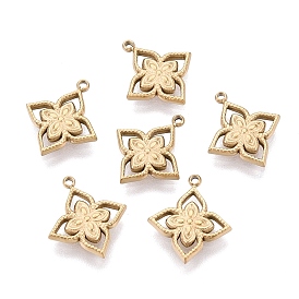 304 прелести нержавеющей стали, полый цветочный шарм