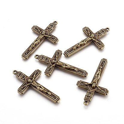 Perles en alliage de style tibétain, croix