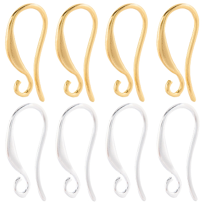 40 шт. 2 цвета латунные крючки для сережек, без кадмия и без свинца