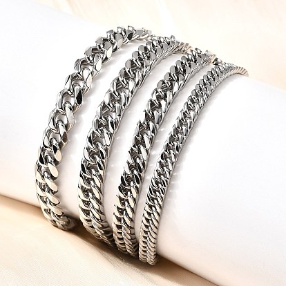 304 браслеты из нержавеющей стали с кубинской цепочкой для мужчин