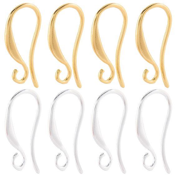 40 шт. 2 цвета латунные крючки для сережек, без кадмия и без свинца