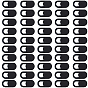 50Pcs ABS Plastic Self-Adhesive Webcam Covers, Slide Camera Blockers For Mobile Phone Computer Laptop, Oval