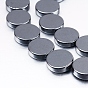 Non-magnetic Synthetic Hematite Beads Strands, Flat Round