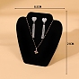 Wood Covered with Velvet Jewelry Bust Display Stands for Necklaces, Earrings