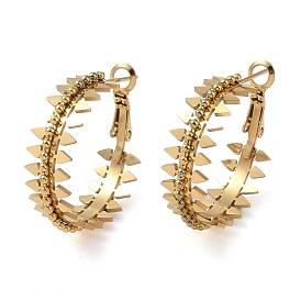 304 Stainless Steel Hoop Earrings, Jewely for Women