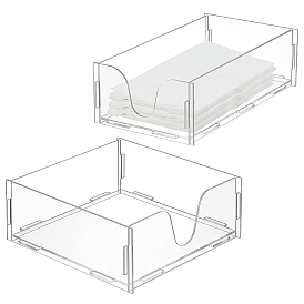 2 наборы 2 стили собранные акриловые подставки для салфеток, прямоугольник квадрат