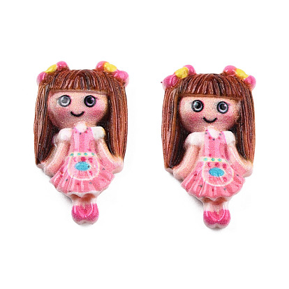 Cabuchones de resina opacos, chica