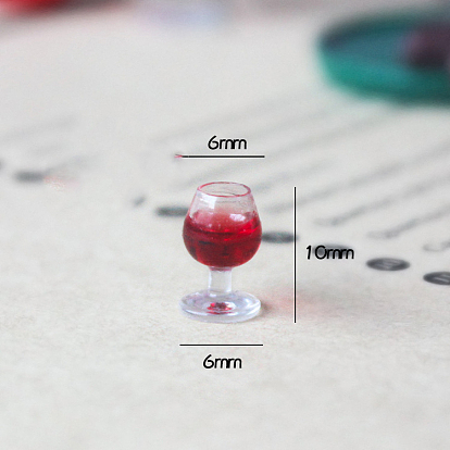 Мини кубки из смолы, винная чашка, миниатюрные украшения, аксессуары для кукольного домика в микроландшафтном саду, притворяясь опорными украшениями