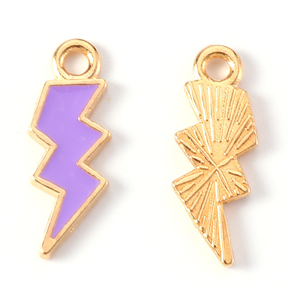 Сплав эмаль европейские подвески с подвесками, Подвески с большими отверстиями, удар молнии, античное серебро