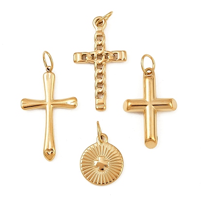 304 подвески из нержавеющей стали, с целью перехода в кольце, крест очарование