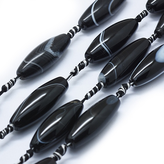 Природный агат бисер нитей, окрашенная и подогревом, рис