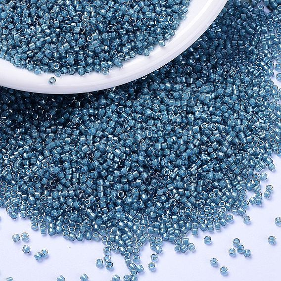 Бусины miyuki delica, цилиндр, японский бисер, 11/0, светящийся