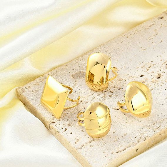 304 открытые манжеты из нержавеющей стали для женщин, золотые