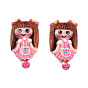 Cabuchones de resina opacos, chica
