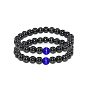 Colorful Cat Eye Stone Obsidian Bead Bracelet for Couples and Yoga Energy Stones