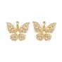 Латунные микро проложить кубического циркония подвески, бабочка, с ABS имитации жемчуга, долговечный, без кадмия и без свинца, стойки покрытие