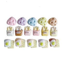 Непрозрачные кабошоны из смолы, имитация еды