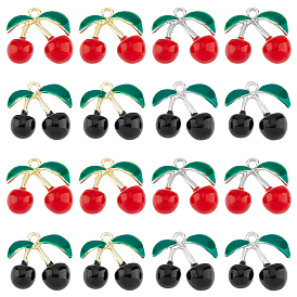 16шт 4 стили подвески из эмалированного сплава с покрытием, черри прелести