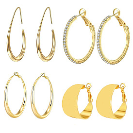 Латунные серьги обруча