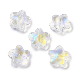 Electroplate Glass Beads, Color Plated, Star