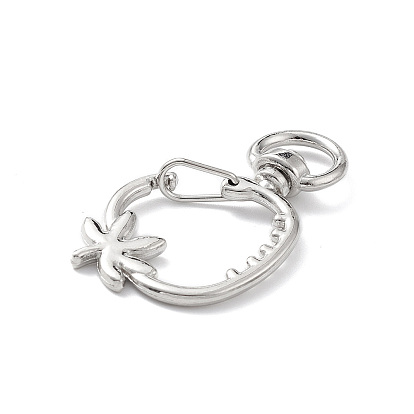 Strawberry Alloy Swivel Clasps, Long-Lasting Plated