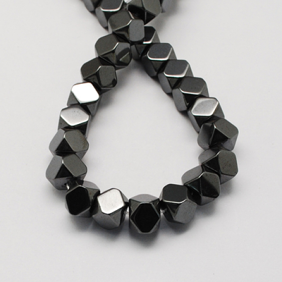 Non-magnetic Synthetic Hematite Beads Strands, Faceted, Grade A, Octagon