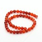 Natural Carnelian Round Strands, Faceted
