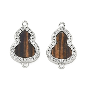 Шармы-соединители из латуни с микропаве из прозрачного кубического циркония, с акриловой, Горлянка