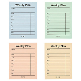 4шт. 4 цветная бумага, портативный блокнот для записей, прямоугольные