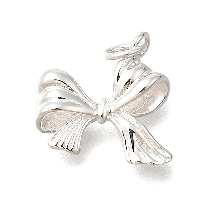 925 подвески в виде бантика из стерлингового серебра, с прыжковых колец