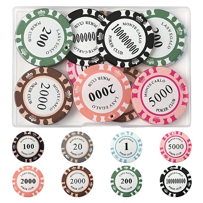 16шт 8 цветные непрозрачные акриловые подвески, плоско-круглые, разменная монета