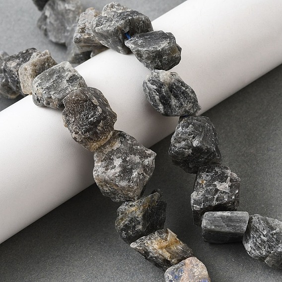 Природные лабрадорита бисер нитей, грубый необработанный камень, самородки